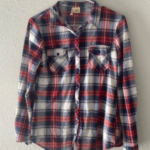 Plaid flannel button up